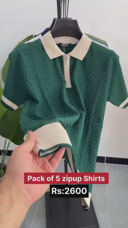 Pack of 5 Summer Zipup Shirts